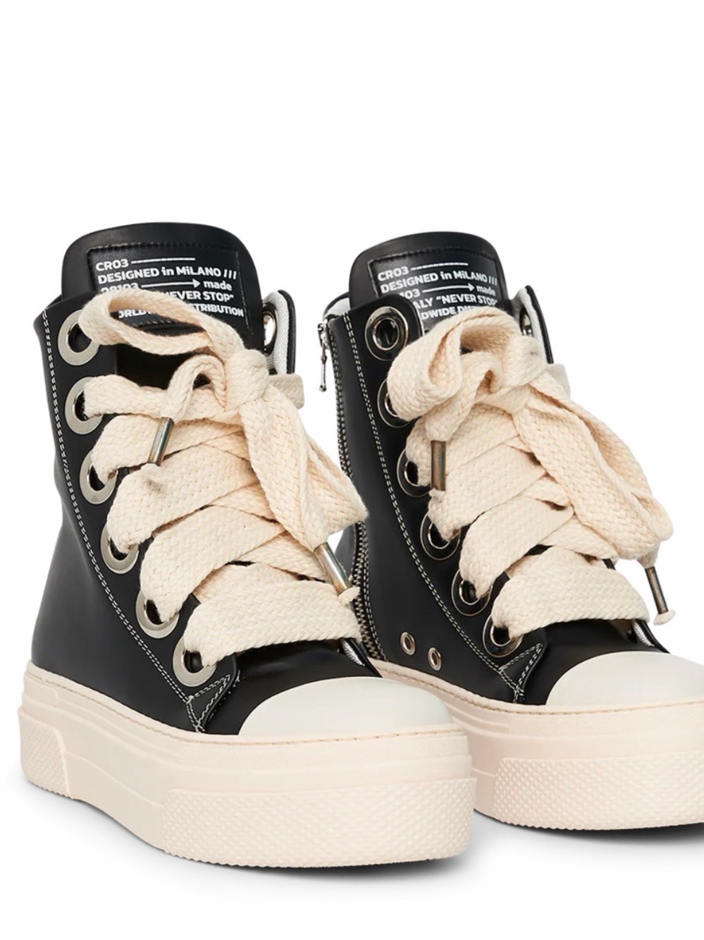 NWT Cristian Zerotre Calipso 300 Platform Sneakers Black EU 37 / US 6.5-7